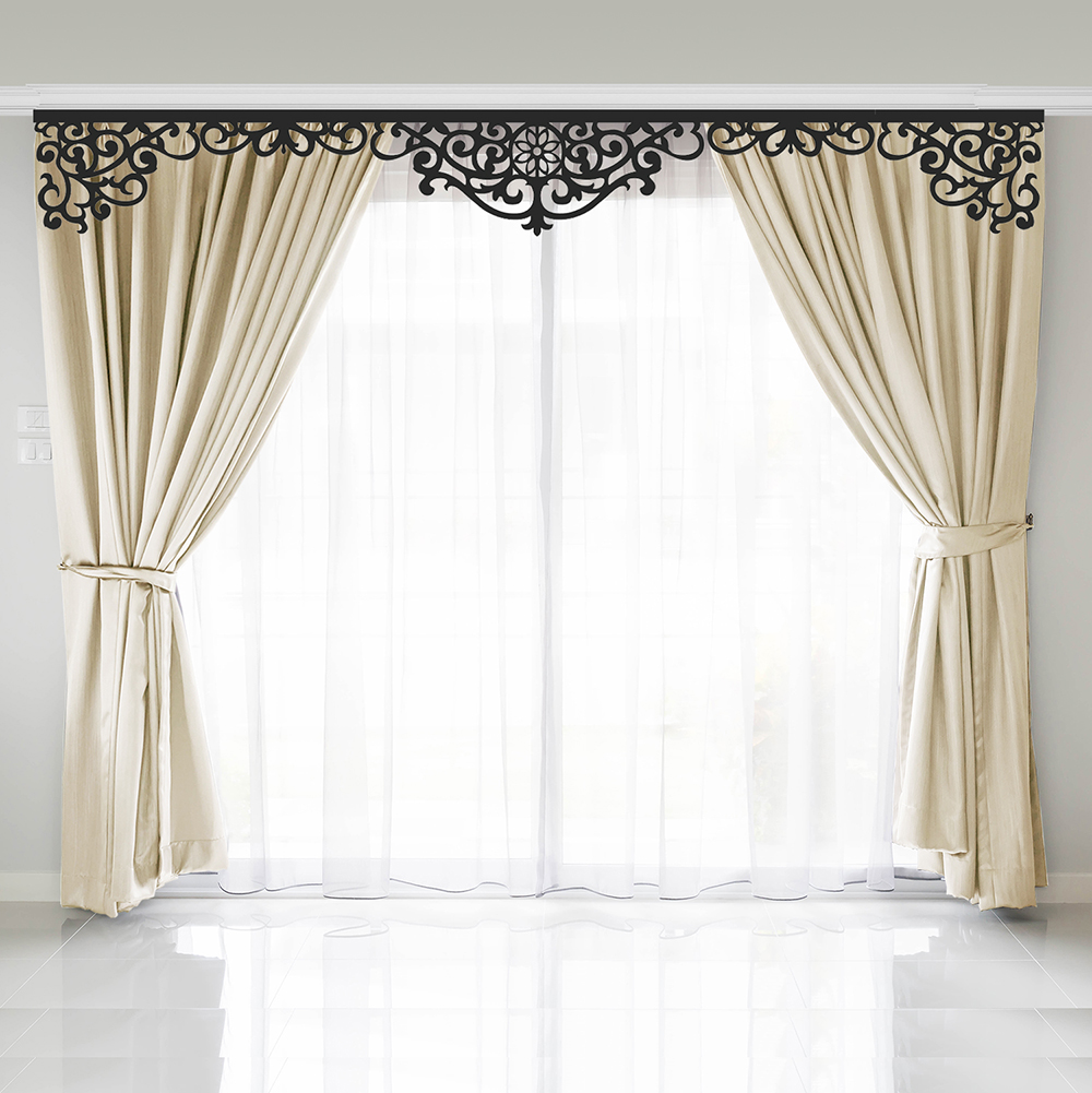

Ажурный лазерный ламбрекен аркой Adagio Windows Decor АА17 для декора карниза 300х37.6см