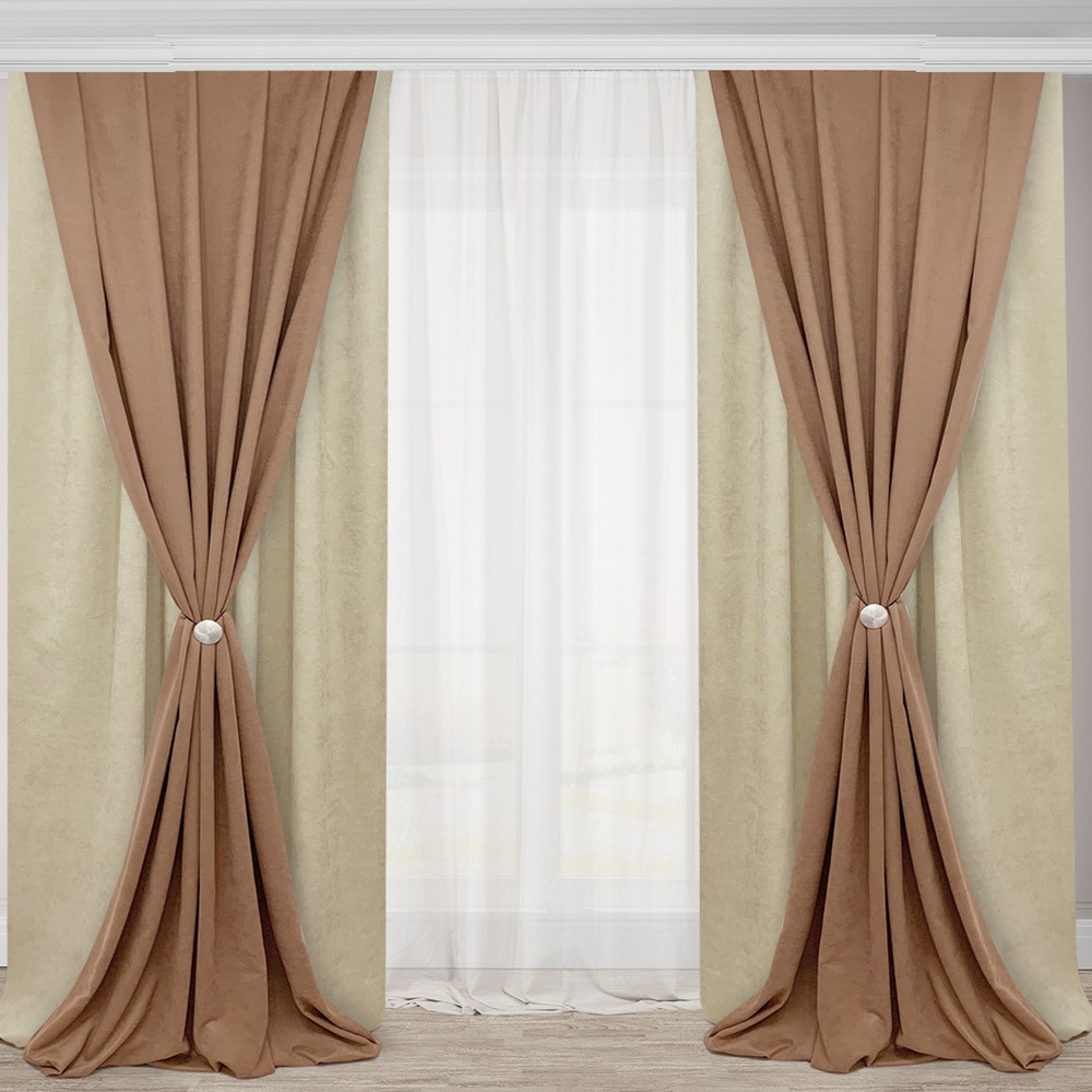 

Шторы Adagio Windows Decor Дабл Манчестер 150х290 см Коричневые