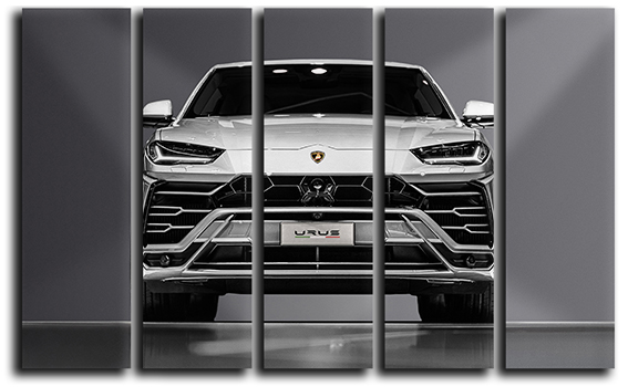 

Модульная картина на холсте из 5 частей авто Lamborghini Urus споривное авто Hotel Arizona HD 89 см x 140 см