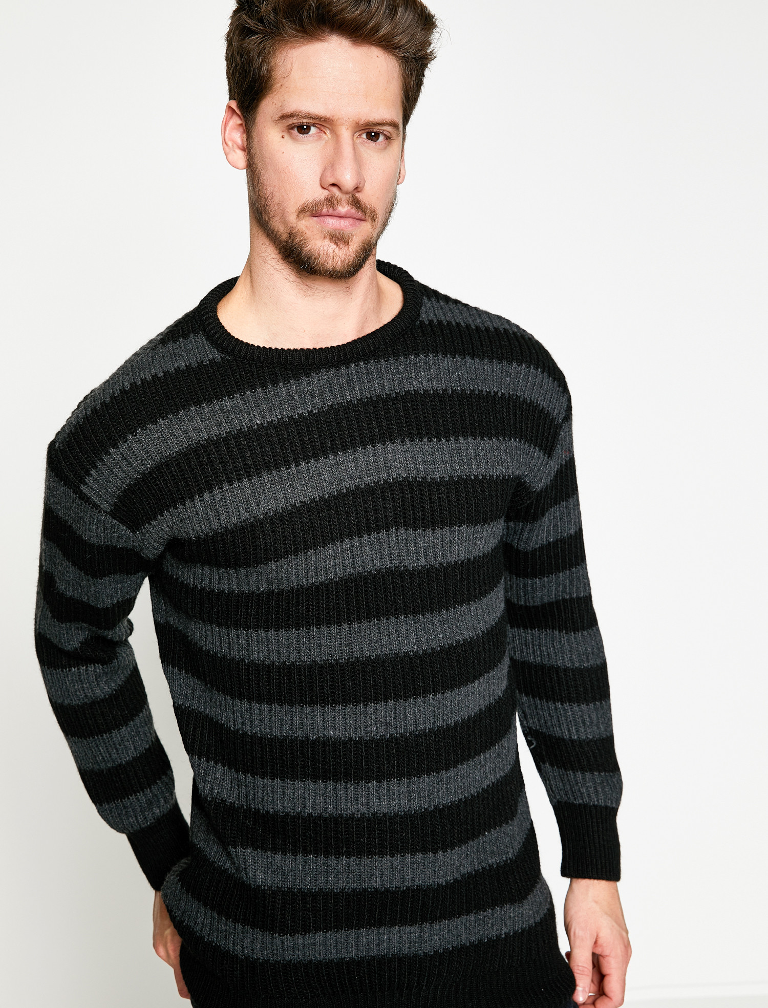 

Джемпер Koton 8KAM91240NT-02Z S Antracite Stripe