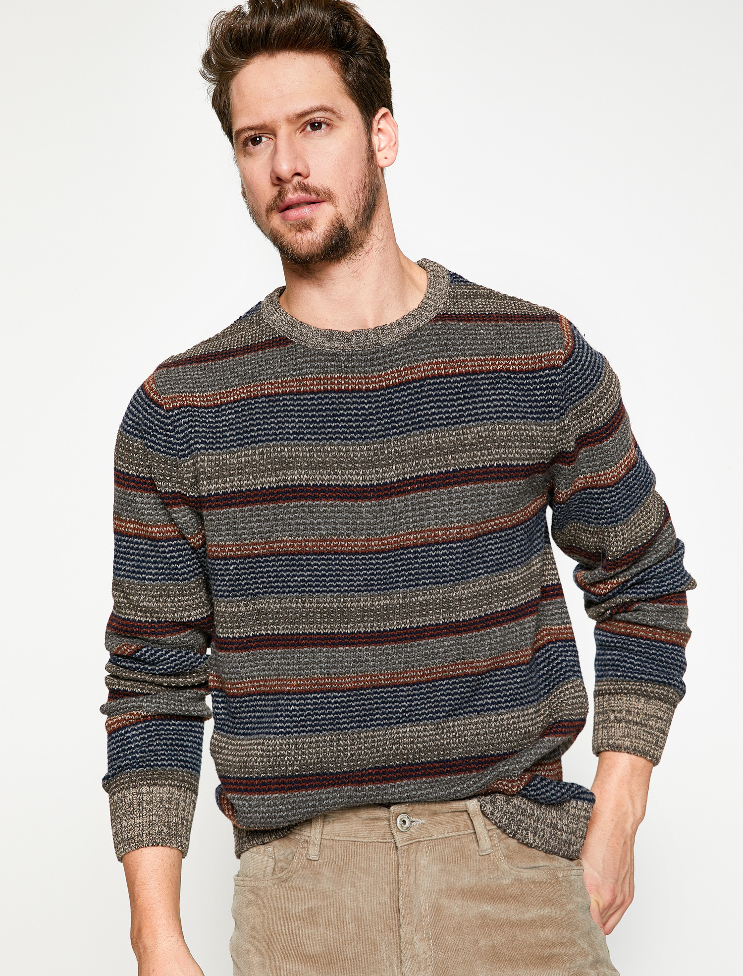 

Джемпер Koton 8KAM97585NT-R23 S D.Khaki Check