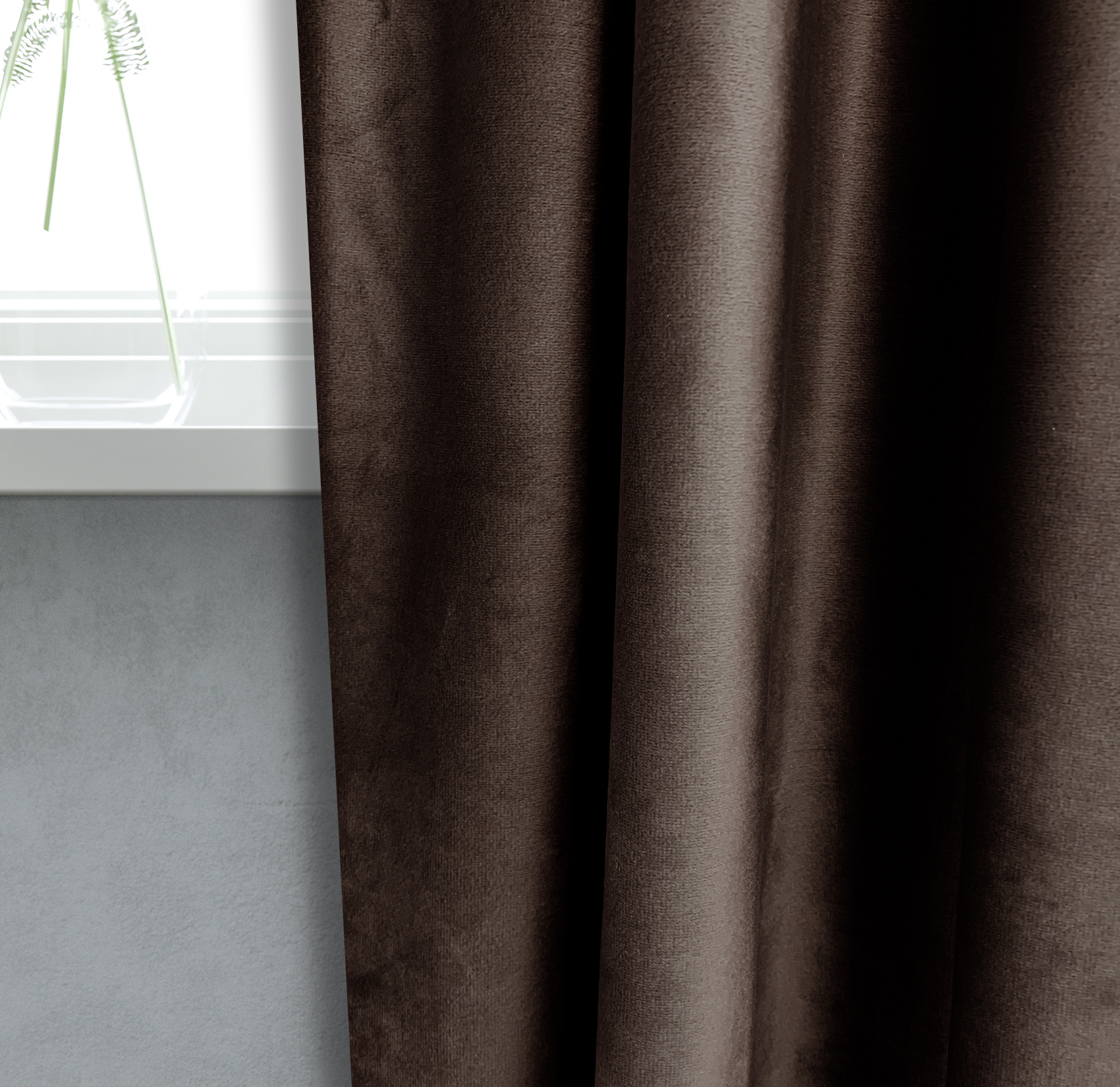 

Шторы Adagio Windows Decor Бархат Бистр – в коричневом цвете 150х270см (2шторы)