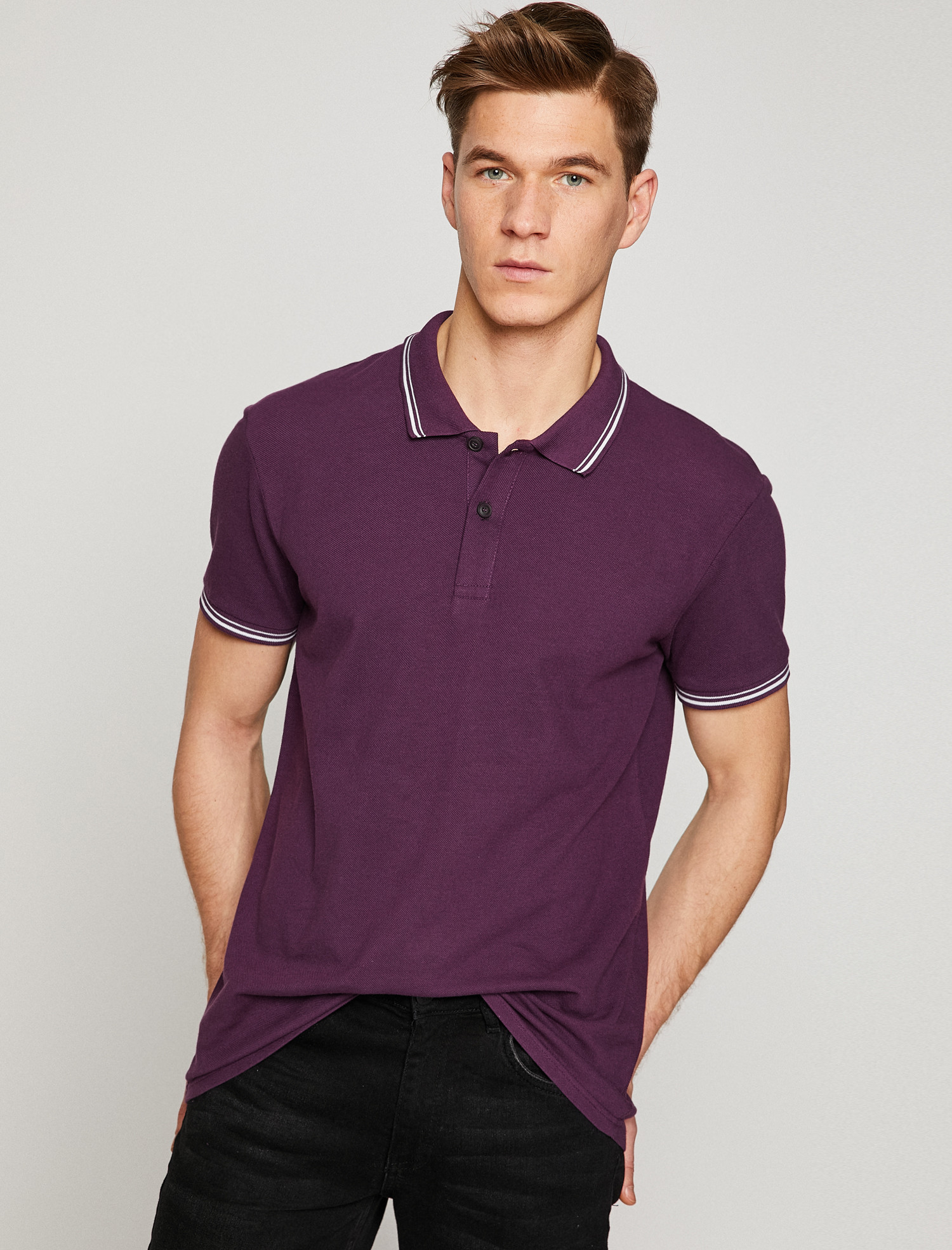 

Поло Koton 8YAM12203LK-349 S Aubergine