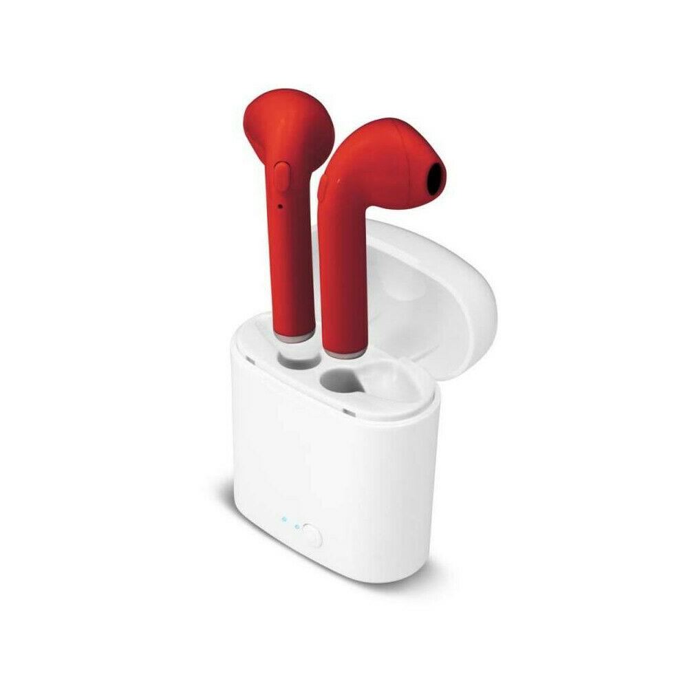 

Наушники безпроводные Unotec Bluetooth Twin X красные