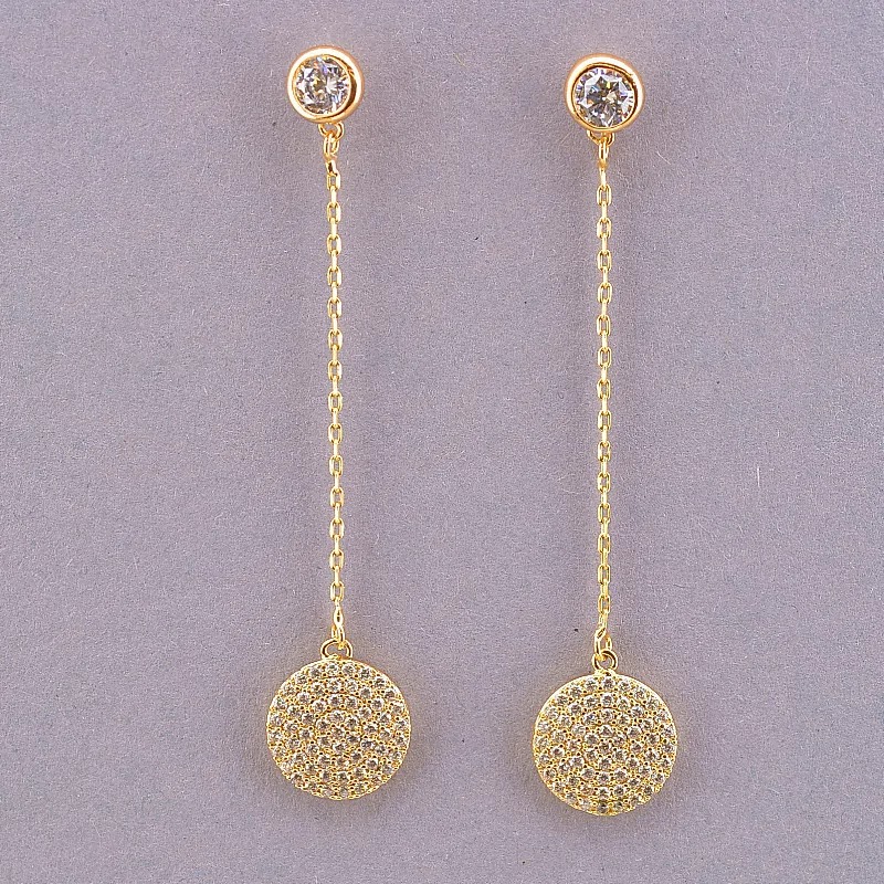 

Серьги длинные Xuping медицинское золото 090578
