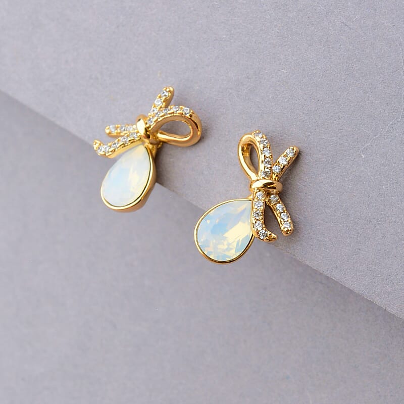 

Серьги Капли с бантиками Xuping Swarovski 100077