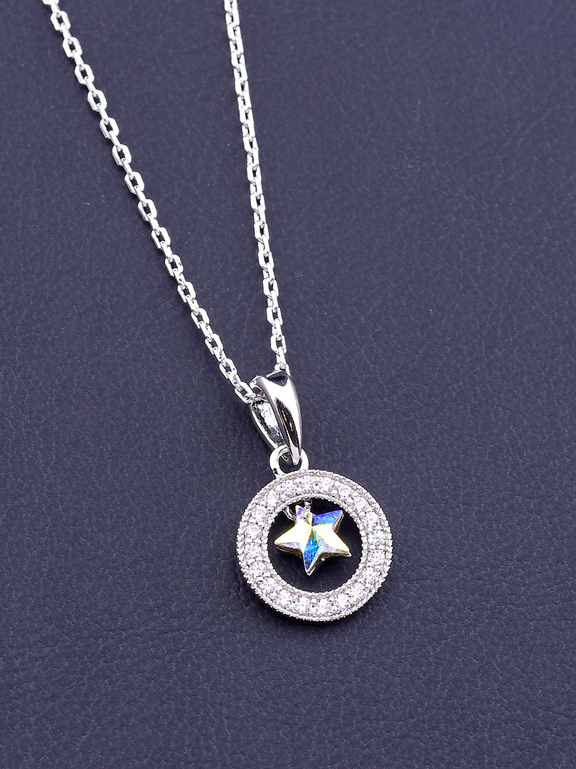 

Подвеска на шею Звезда белая Xuping Swarovski 40 см. 090221