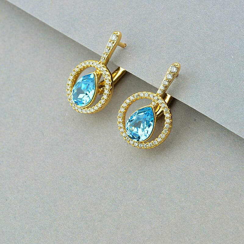 

Серьги круглые Xuping Swarovski (позолота 18к) 100002