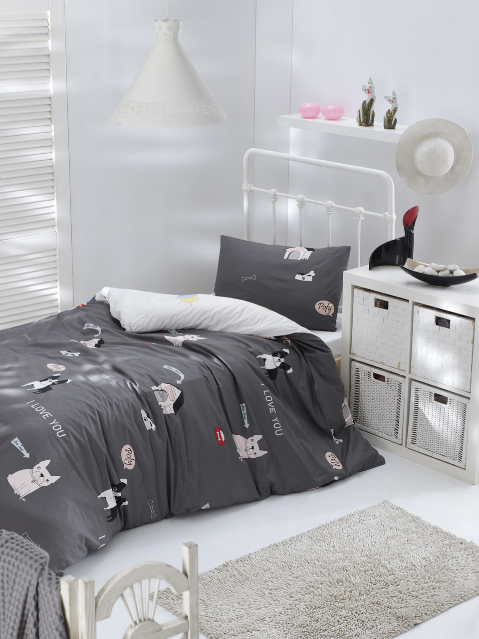 

Постельное белье Lotus Home Perfect Ranforce - Woof полуторный