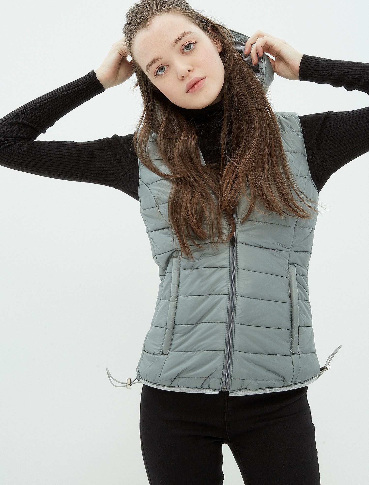 

Жилет теплый Koton 7KAL31668JW 34 Grey