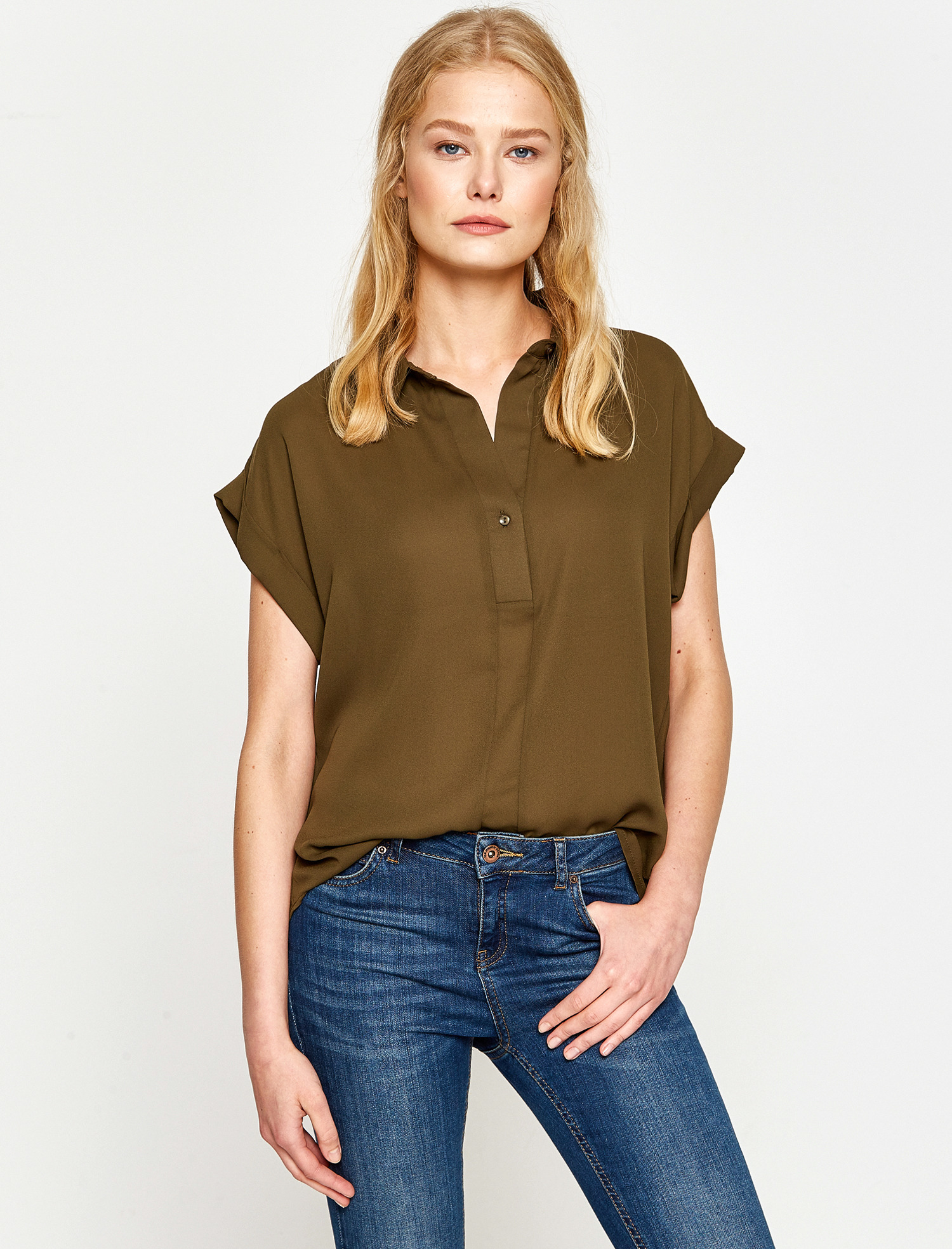 

Блузка Koton 7YAK62606CW  Khaki, Блузка Koton 7YAK62606CW 34 Khaki