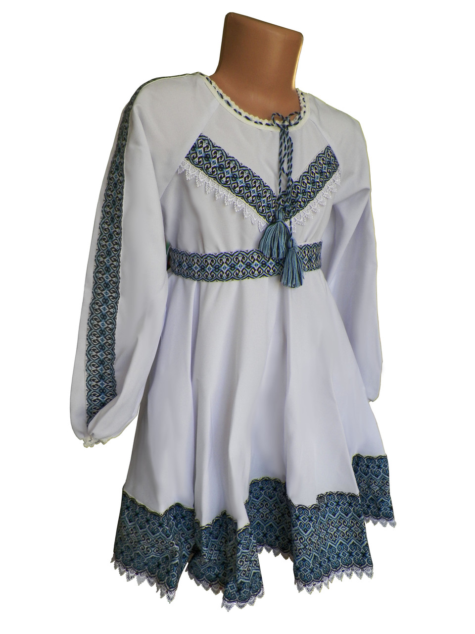 

Вишита сукня для дівчинки НОКО 26 070217-2-26 Синій орнамент