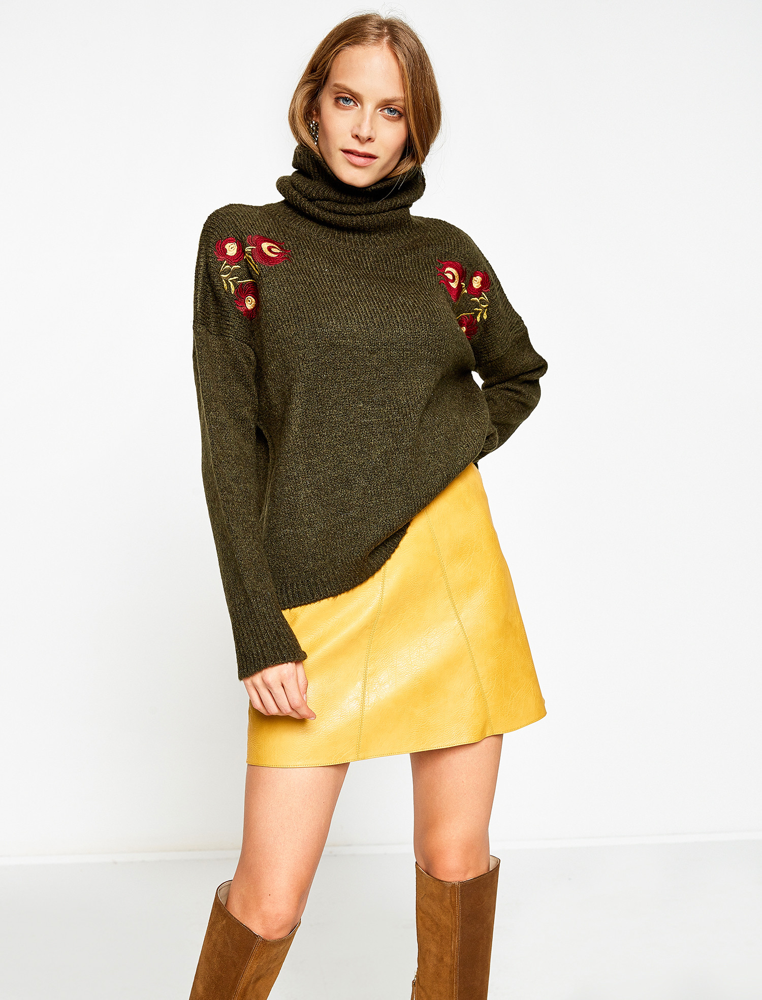 

Свитер Koton 8KAK96319OT S Khaki