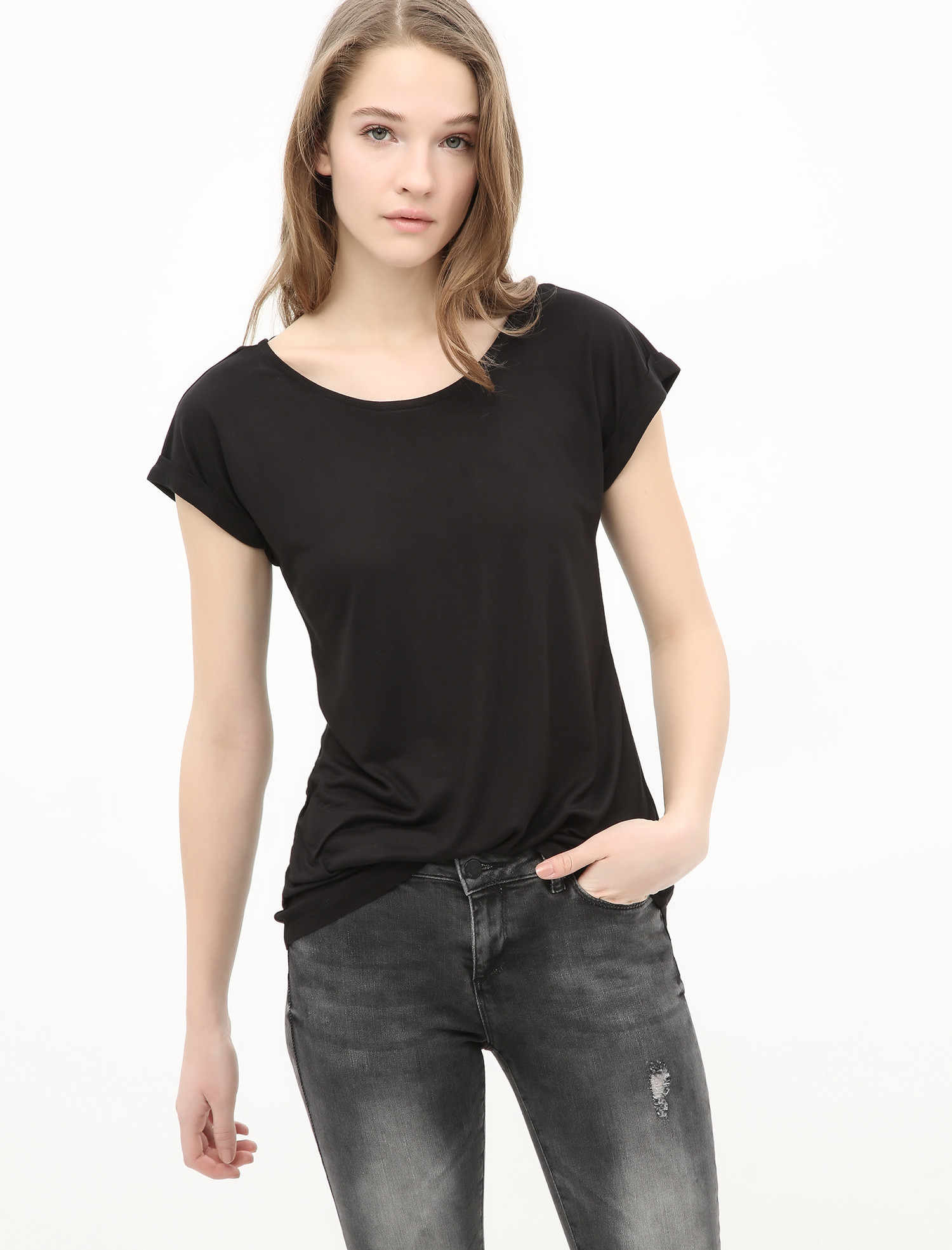 

Футболка Koton 6KAL11214JK  Black, Футболка Koton 6KAL11214JK M Black