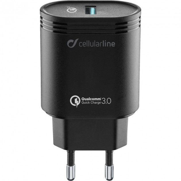 

Сетевое зарядное устройство Cellularline USB QC 3.0 Black