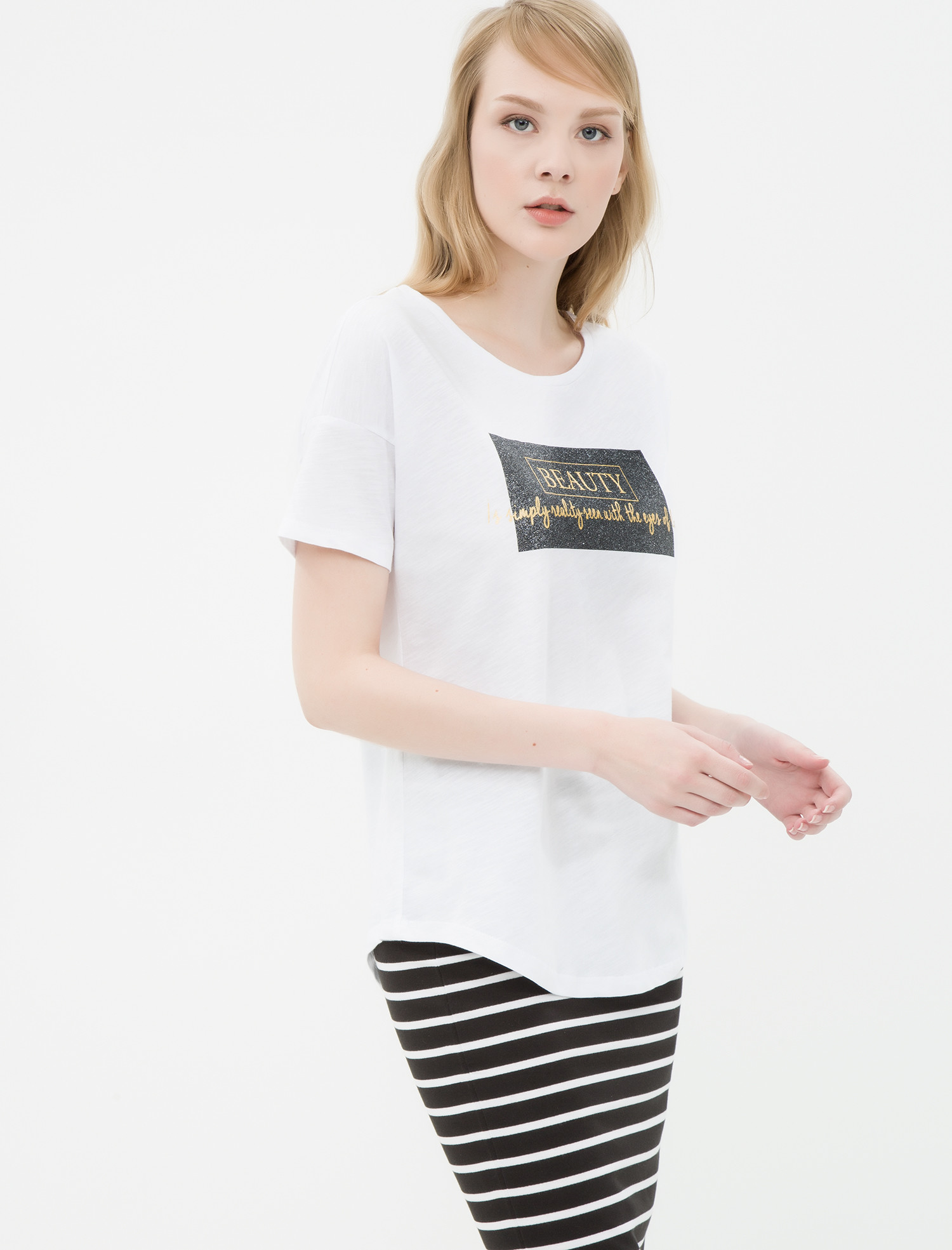

Футболка Koton 7KAK13862QK M White