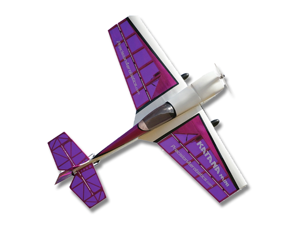 

Самолёт на радиоуправлении Precision Aerobatics Katana Mini 1020мм KIT. фиолетовый (139843)