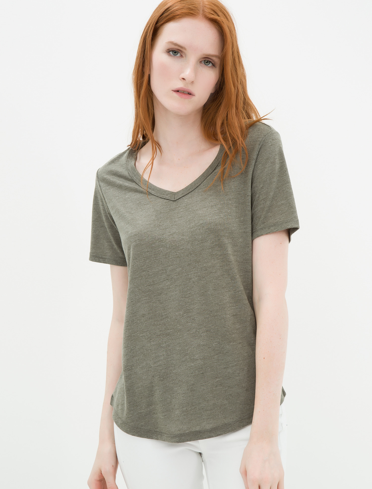 

Футболка Koton 7KAK12567YK M Khaki