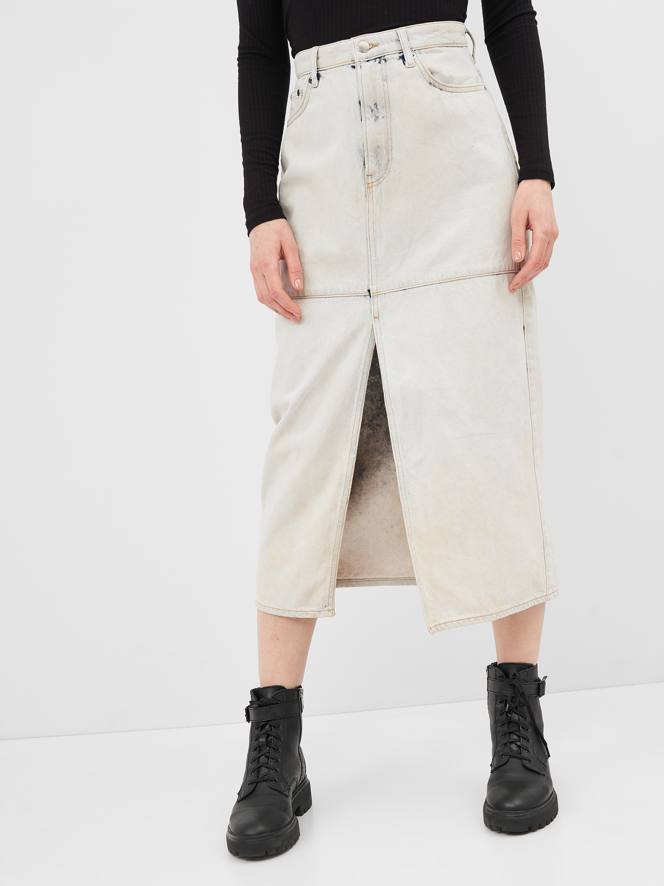 

Юбка джинсовая H&M 2402-881355 36 Светло-серая
