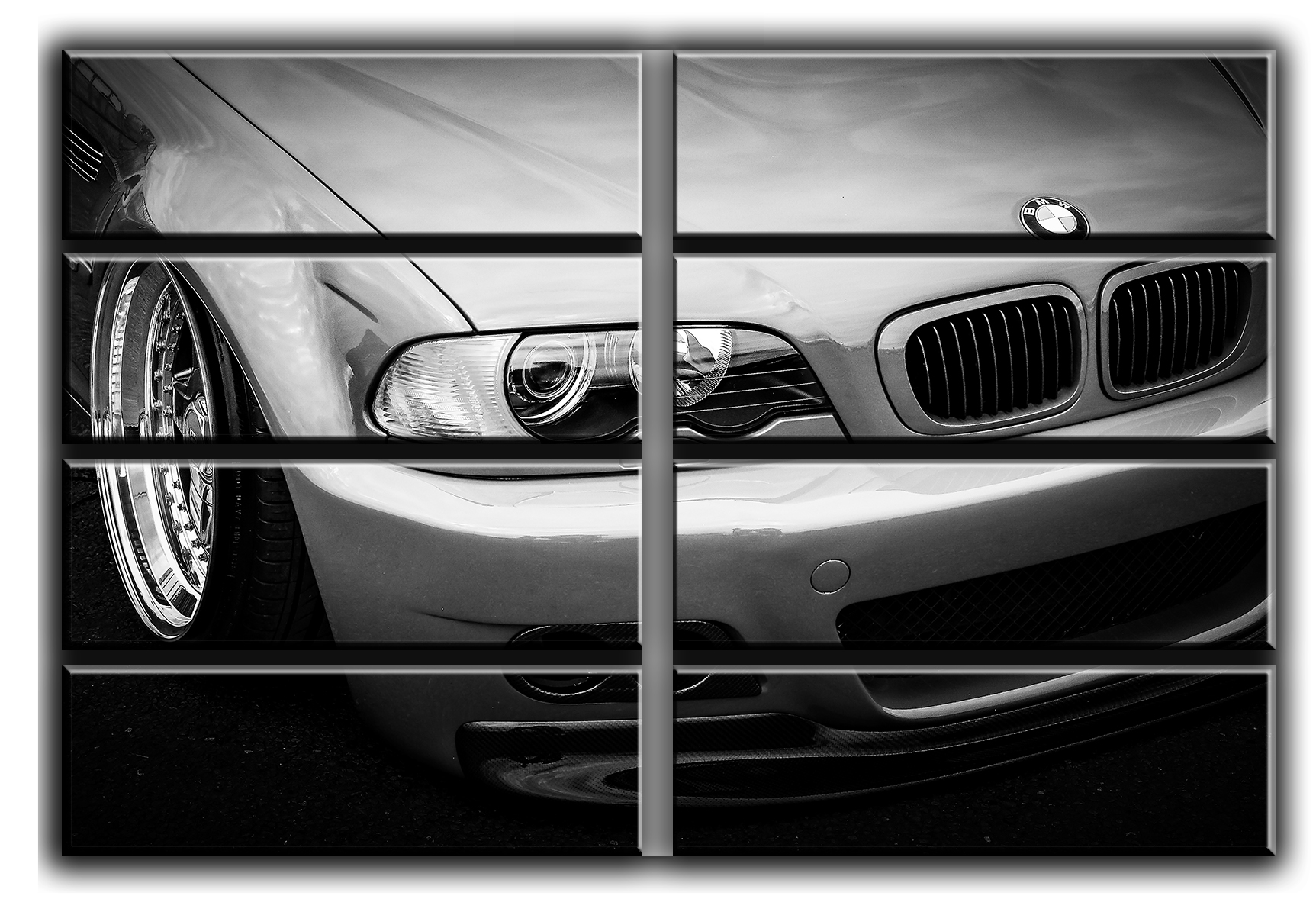 

Модульная картина на холсте из 8 больших частей авто BMW M3 споривный автомобиль Hotel Arizona HD 178 см x 254 см