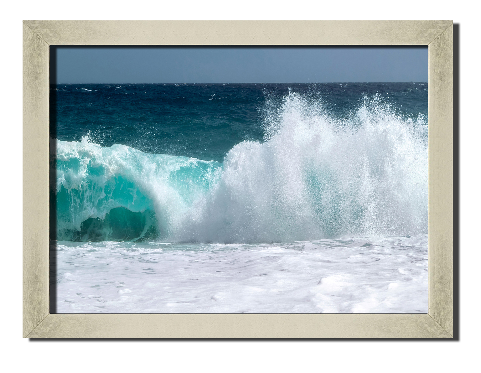 

Silver frame картина на файн-арт бумаге Синие волны природа, пейзаж, ландшафт Hotel Arizona HD 31 см x 41 см