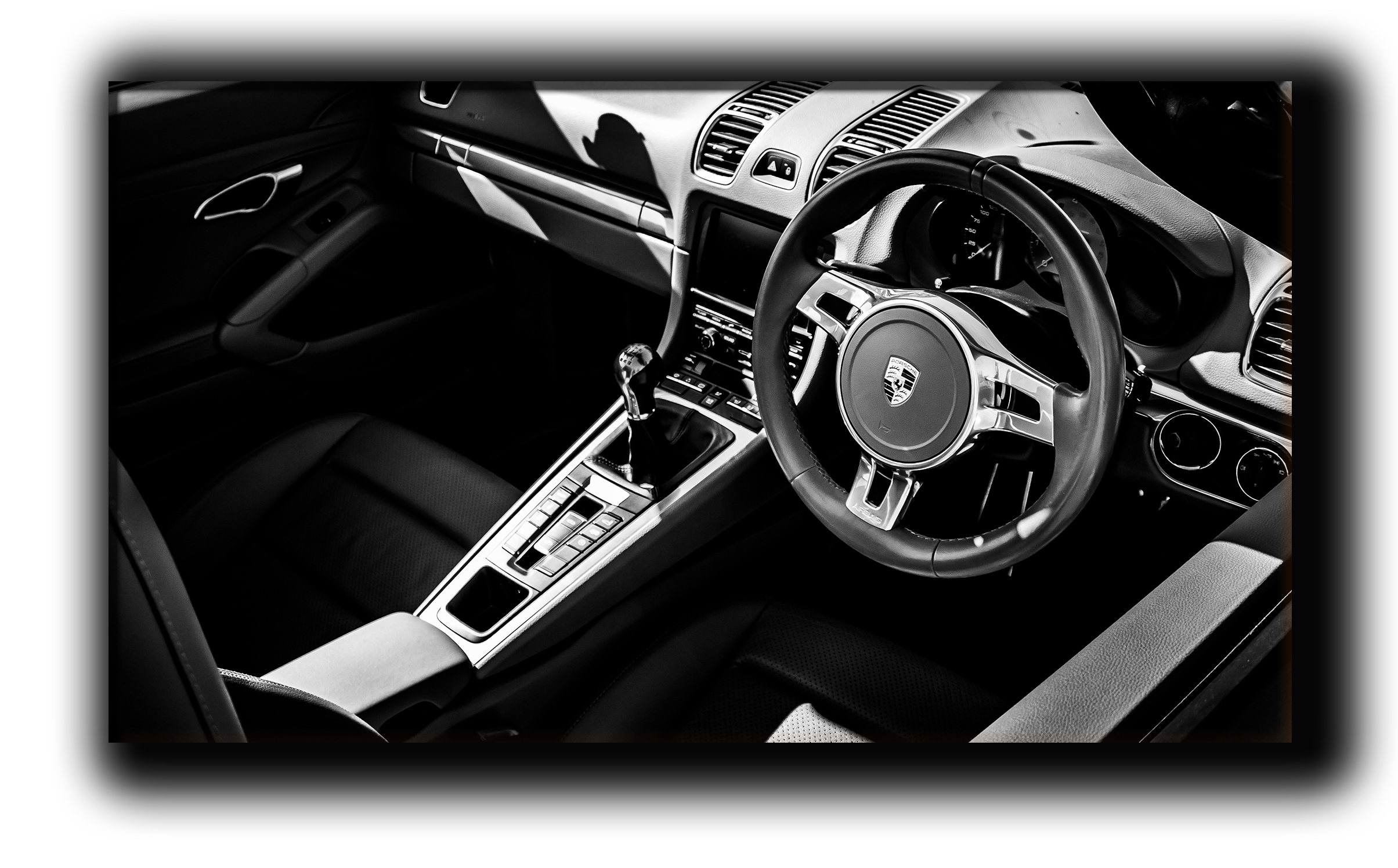 

картина на холсте Porsche Boxster Интерьер спортивные гоночные авто суперкары Hotel Arizona HD 44 см x 77 см