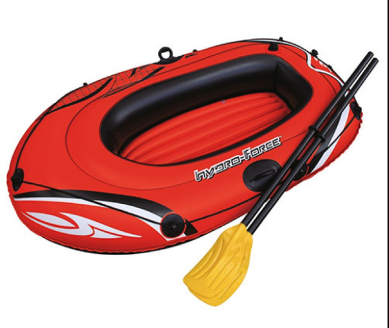 

Лодка надувная одноместная с двумя веслами Bestway 61078 BW Hydro-Force Raft Set 155х93 см Red