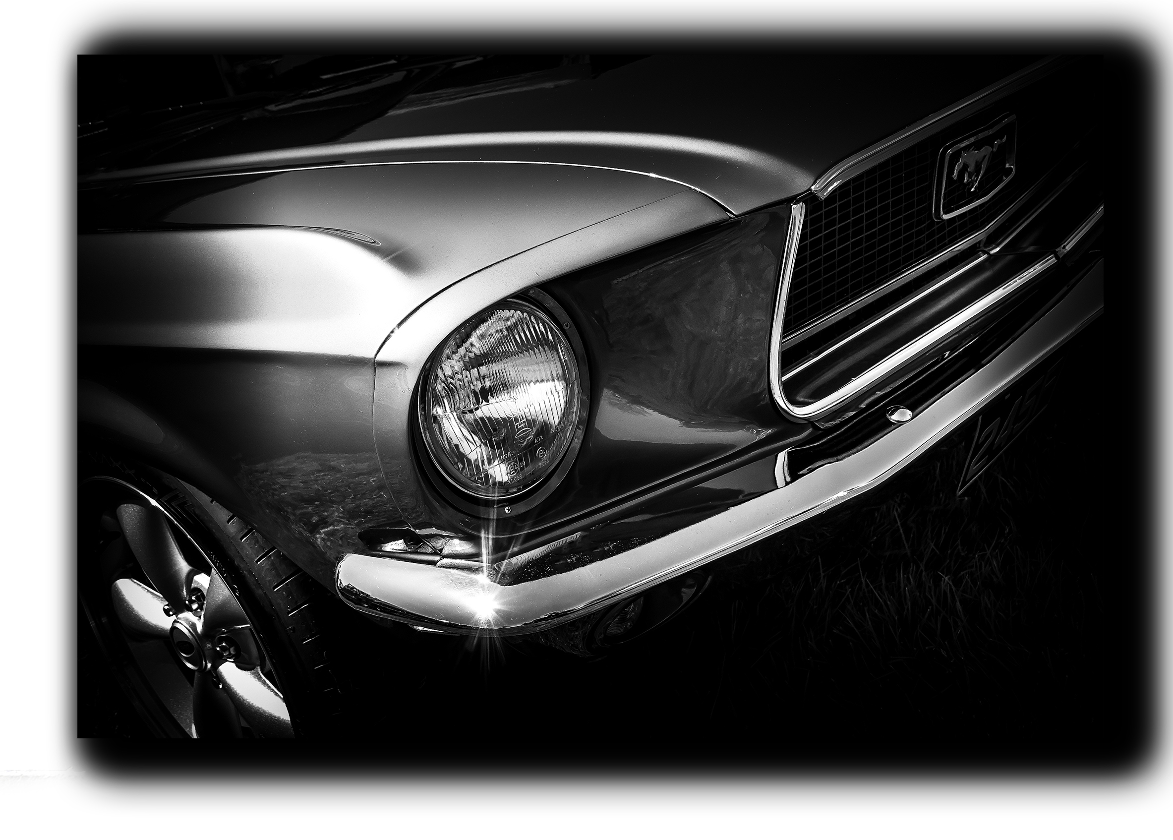 

картина на холсте Ford Mustang старинные ретро винтажные авто Hotel Arizona HD 51 см x 77 см