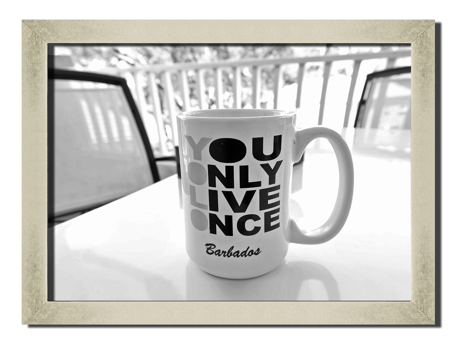 

Silver frame картина на файн-арт бумаге чашка кофе кофе чай напитки Hotel Arizona HD 31 см x 41 см