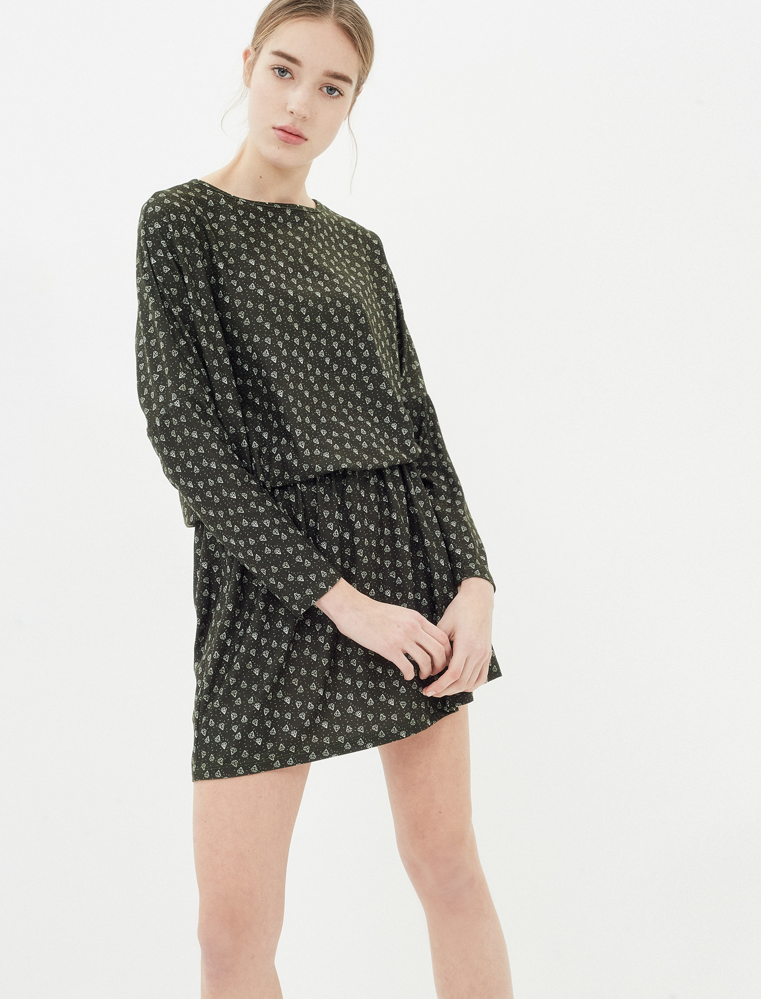 

Платье Koton 7YAL86373IK  Khaki Design, Платье Koton 7YAL86373IK S Khaki Design
