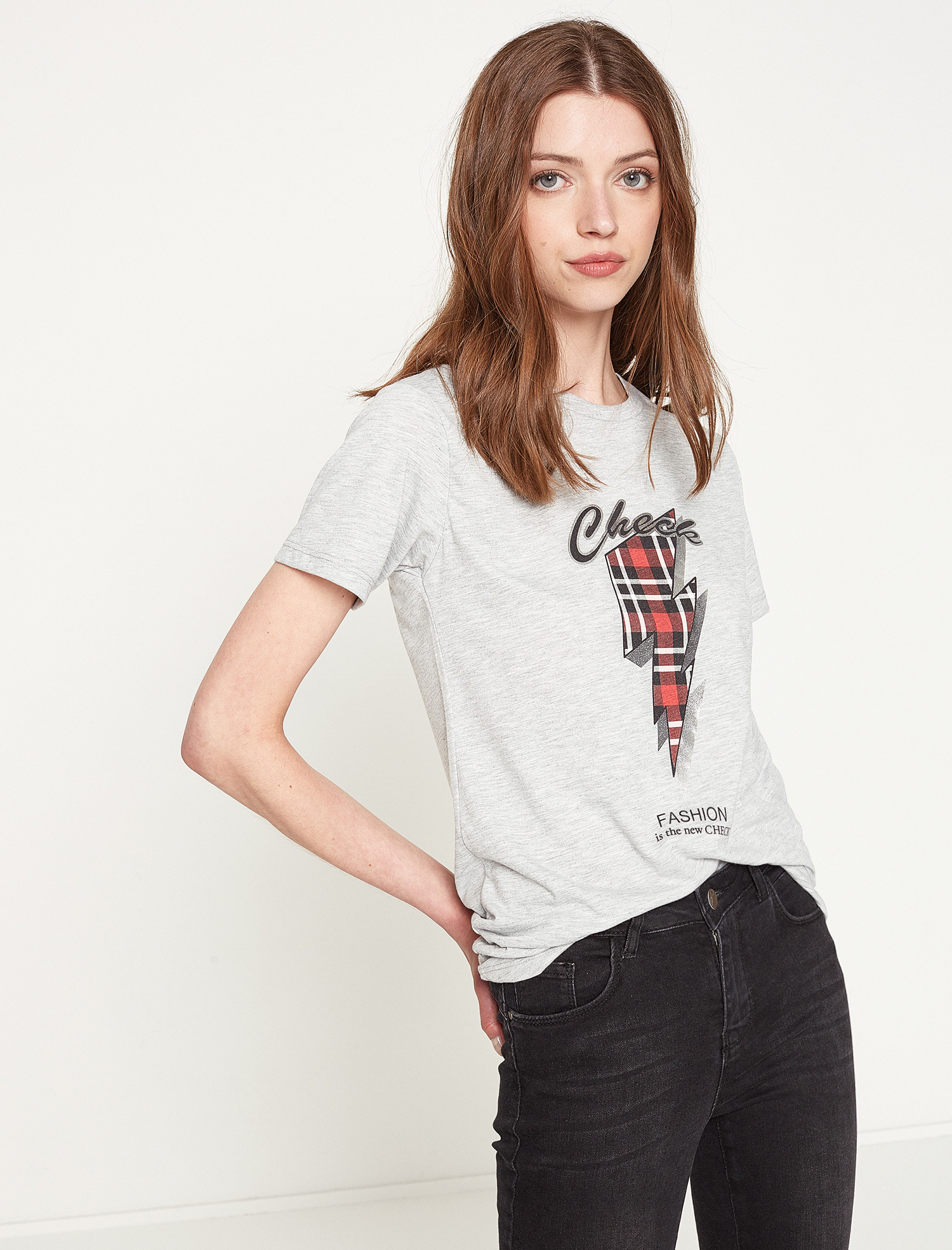 

Футболка Koton 7YAK13202QK  Grey, Футболка Koton 7YAK13202QK S Grey