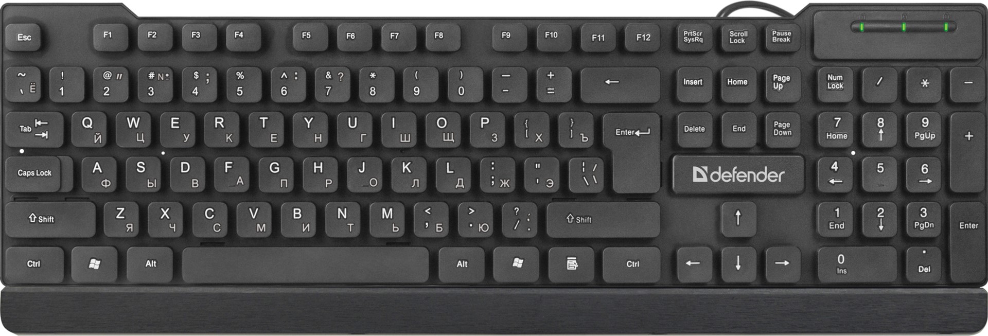 

Клавиатура проводная Defender Element HB-190 USB Black (45191)