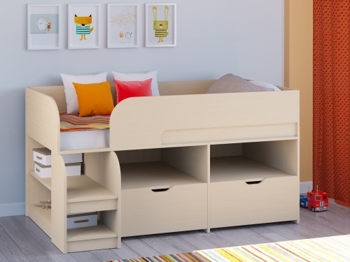 

Детская кровать чердак KidsBunkBed CH-62 венге светлый 1632 х 990 х 900 мм
