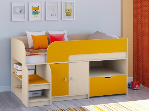 

Детская кровать чердак KidsBunkBed CH-60 дуб молочный желтый 1632 х 990 х900 мм