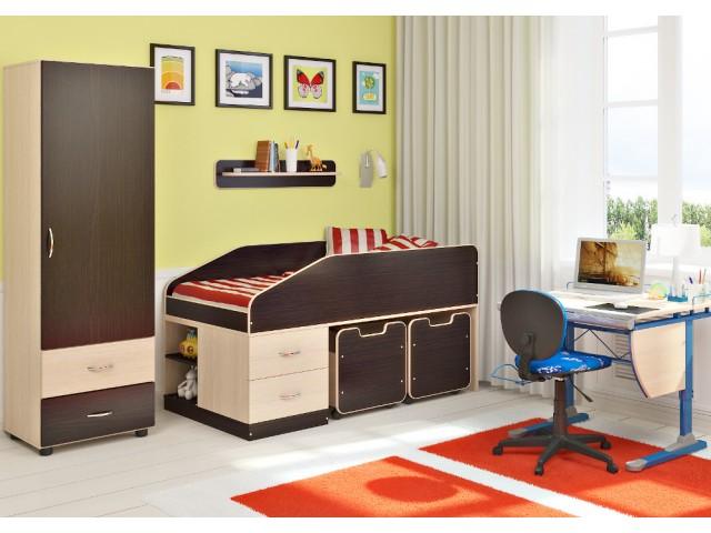 

Детская комната KidsBunkBed Д03 венге темный венге светлый 1252х850х890 мм