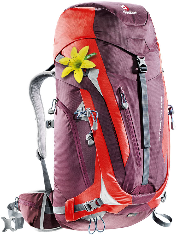 

Рюкзак Deuter ACT Trail Pro 38 SL Aubergine-Fire (1052-3441215 5522)
