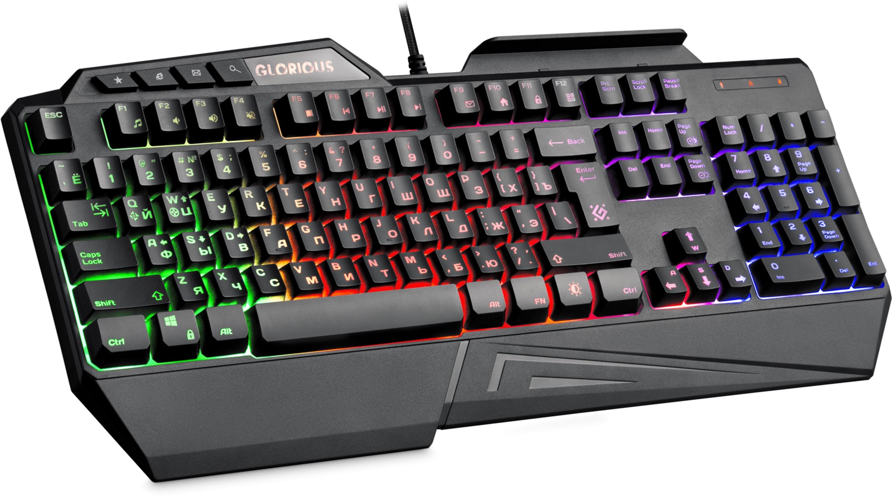 

Клавиатура проводная Defender Glorious GK-310L RGB Black (45310)