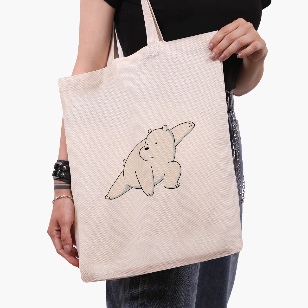 

Эко сумка шоппер We Bare bears (9227-1775-3) 41x35 см Белый