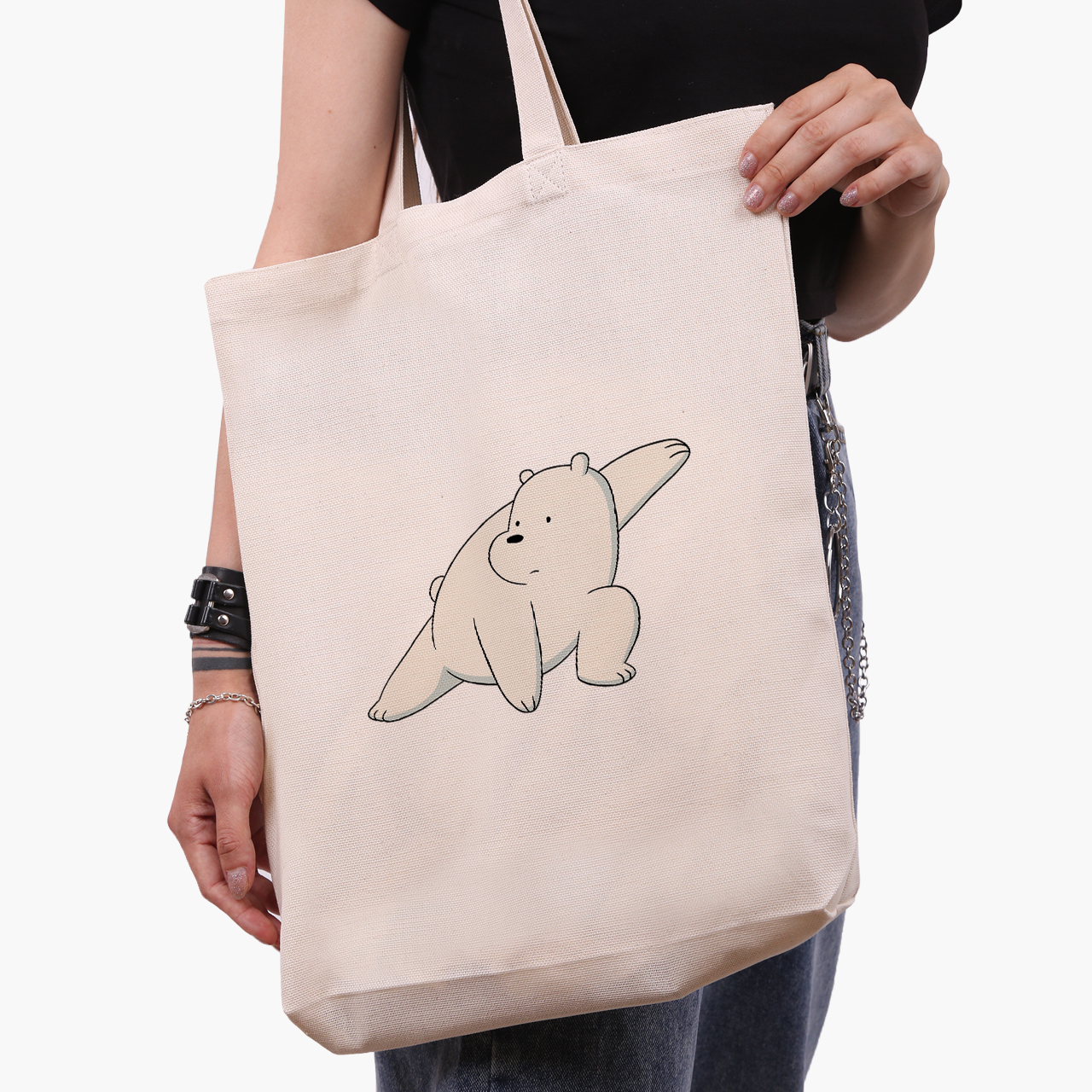

Эко сумка шоппер We Bare bears (9227-1775-1) 41x35x8.5 см Белый