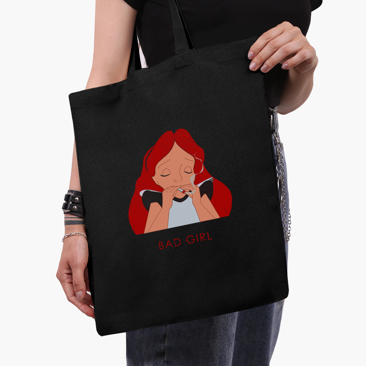

Эко сумка шоппер Disney Alice bad girl (9227-1441-2) 41x35 см Черный