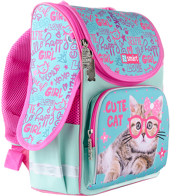 

Рюкзак школьный каркасный SMART PG-11 Cute Cat Женский (558052)