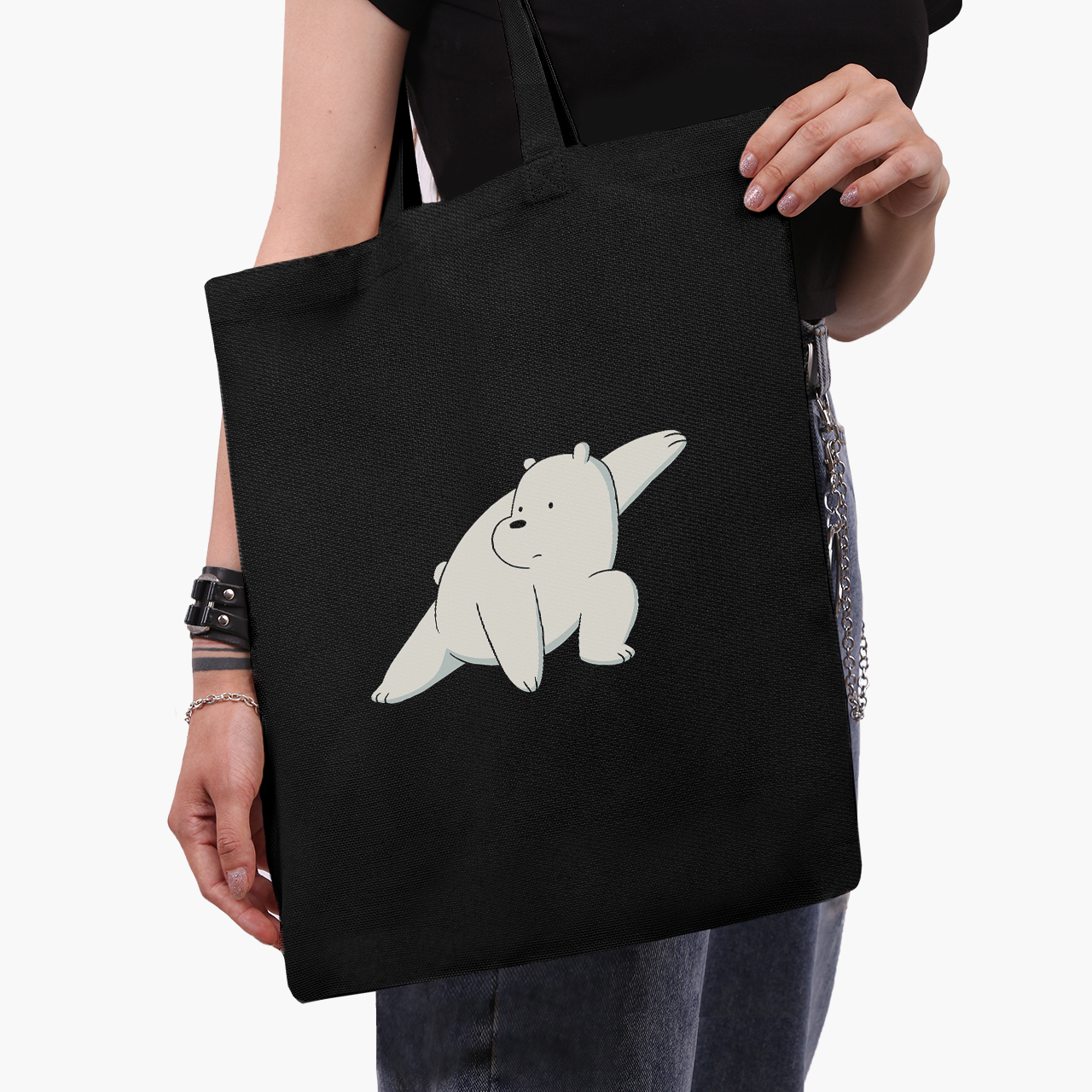 

Эко сумка шоппер We Bare bears (9227-1775-2) 41x35 см Черный