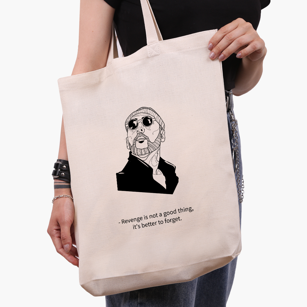 

Эко сумка шоппер Leon (9227-1451-1) 41x35x8.5 см Белый
