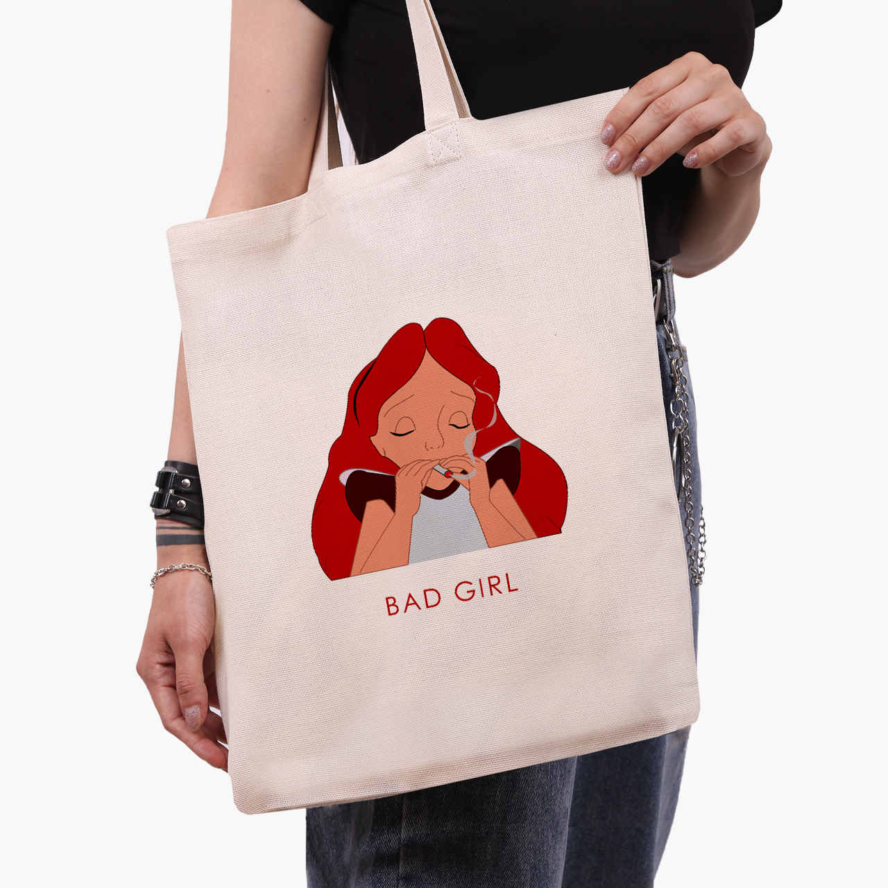 

Эко сумка шоппер Disney Alice bad girl (9227-1441-3) 41x35 см Белый
