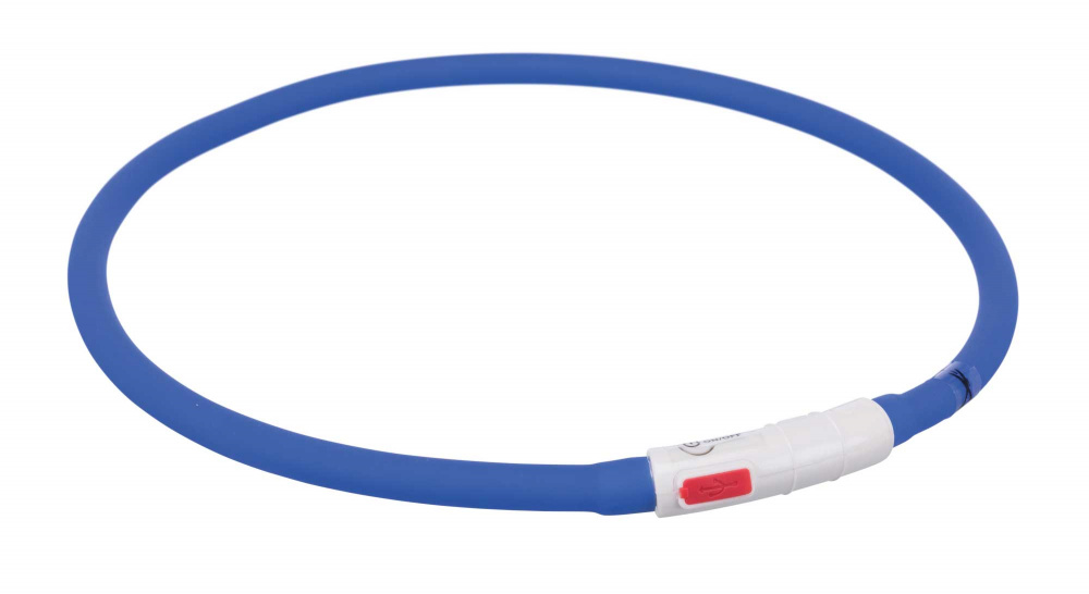 

Ошейник Trixie Flash Light USB светящийся XS-XL 70 см 10 мм синий (TX-12642)