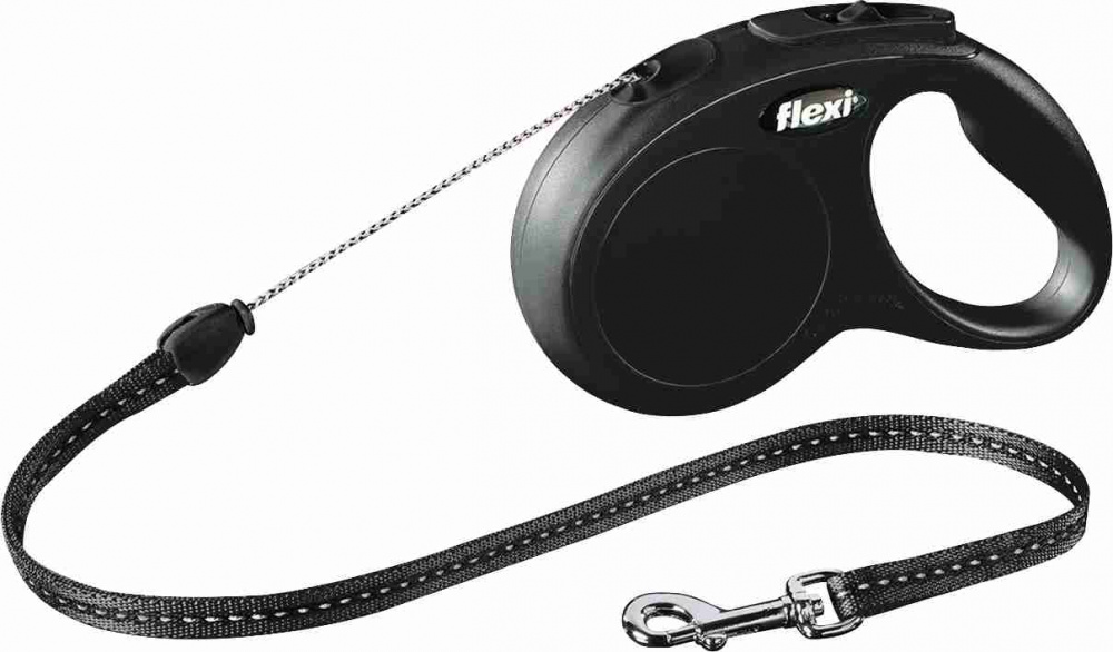 

Поводок-рулетка Flexi New CLASSIC 5м до 12кг чёрный (TX-11781)