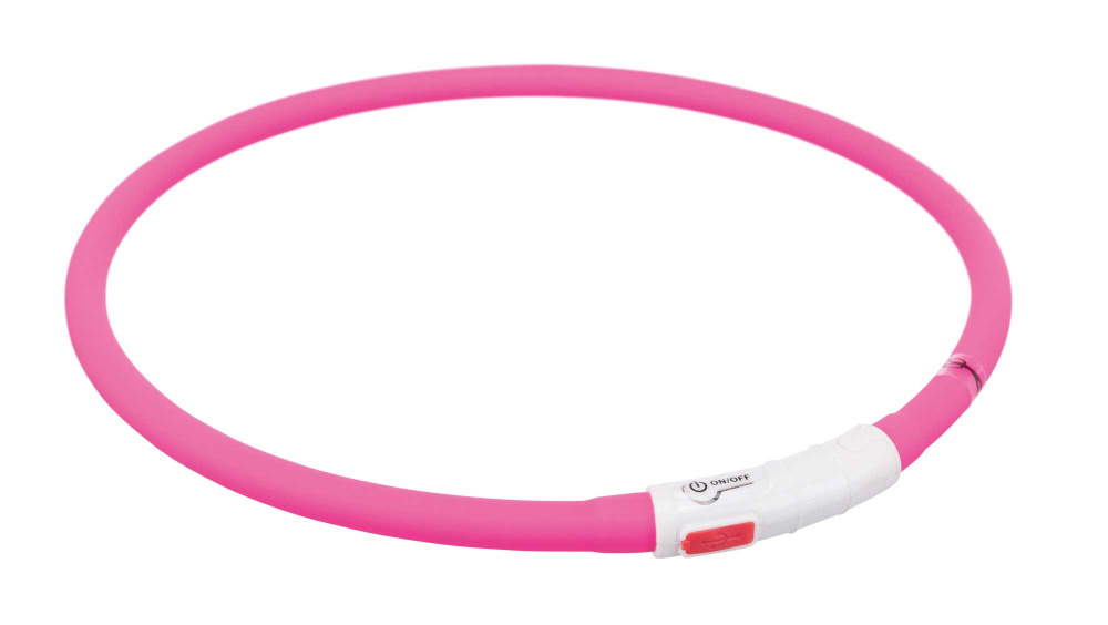 

Ошейник Trixie Flash Light USB светящийся XS-XL 70 см 10 мм розовый (TX-12647)