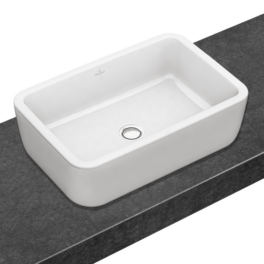

Умывальник VILLEROY & BOCH Architectura 60*40см прямоугольный накладной с переливом White Alpin 41276001
