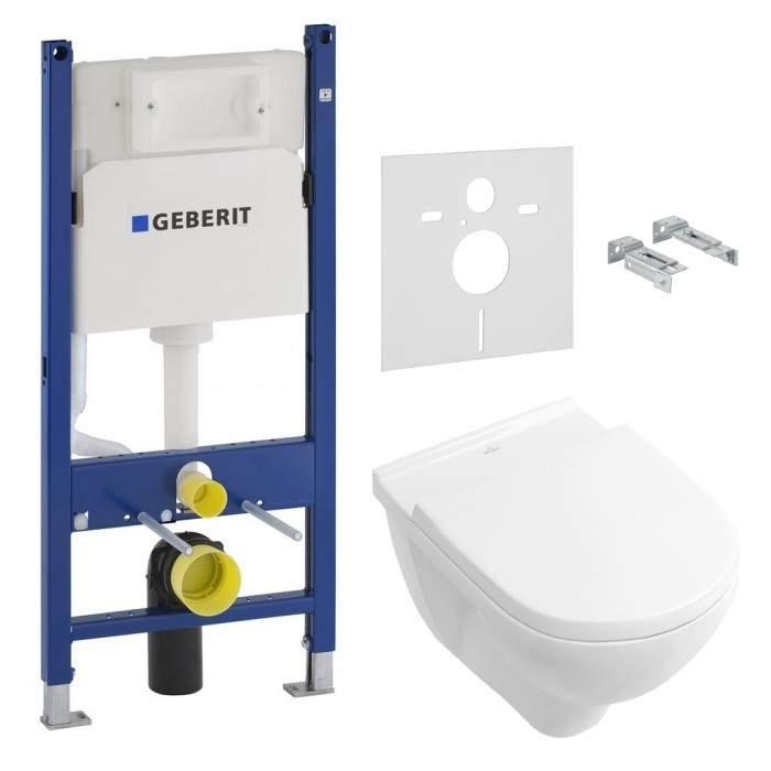 

Унитаз подвесной VILLEROY & BOCH O.Novo DirectFlush 5660HR01 сидение soft-close Geberit Duofix 458.126.00.1