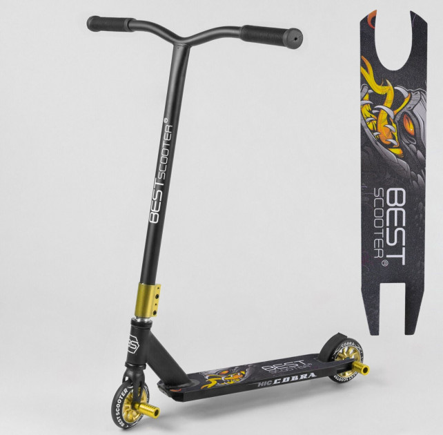 

Самокат трюковый 54557 "Best Scooter", HIC-система, ПЕГИ, алюминиевый диск и дека, колёса PU, d=110 мм